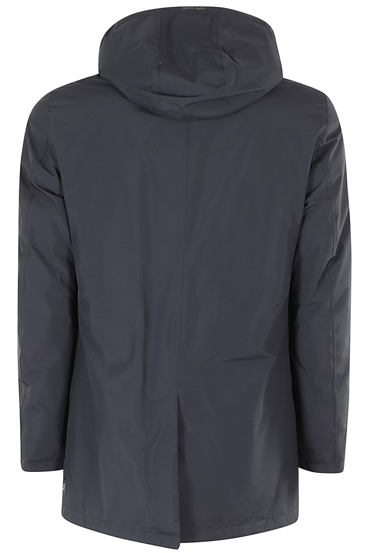 Herno Laminar Carcoat In 2 Layers Gore-tex In Blue