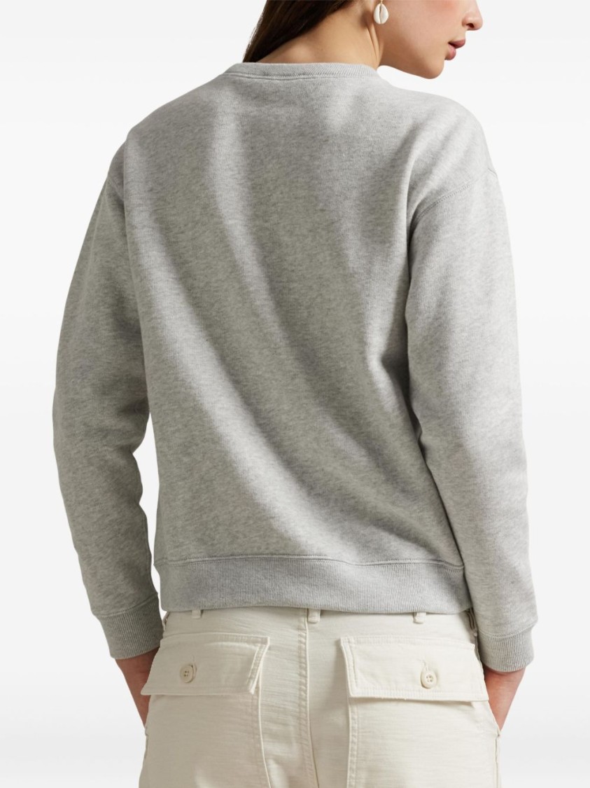Polo Ralph Lauren Ls Cable Cn-long Sleeve-pullover Sweatshirts Grey In Multi