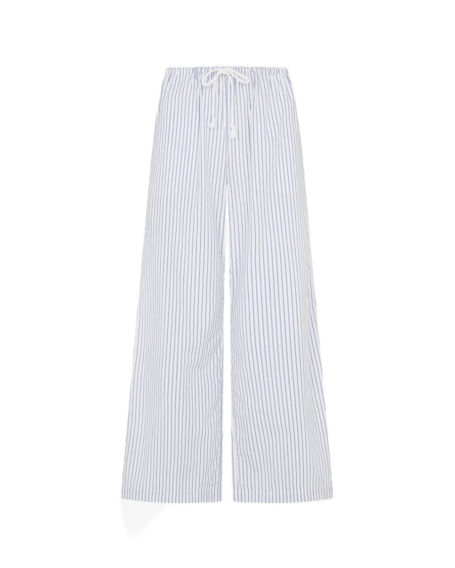 Serena Bute Striped Cropped Jogger In Blue