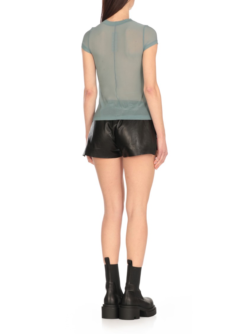 Rick Owens Sheer Light Blue Crew Neck T-shirt In Blue