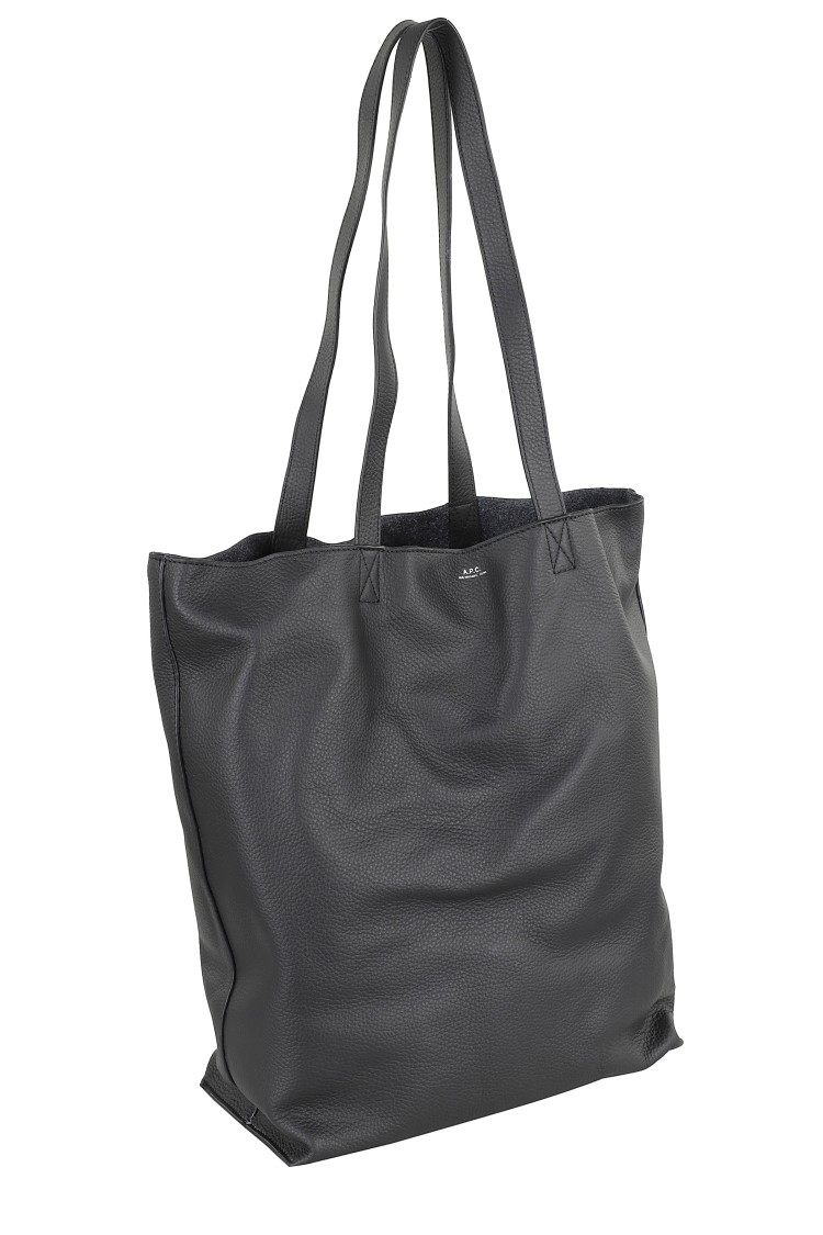 Apc A.p.c. Maiko Cabas Tote Bag With Engraved Logo In Black