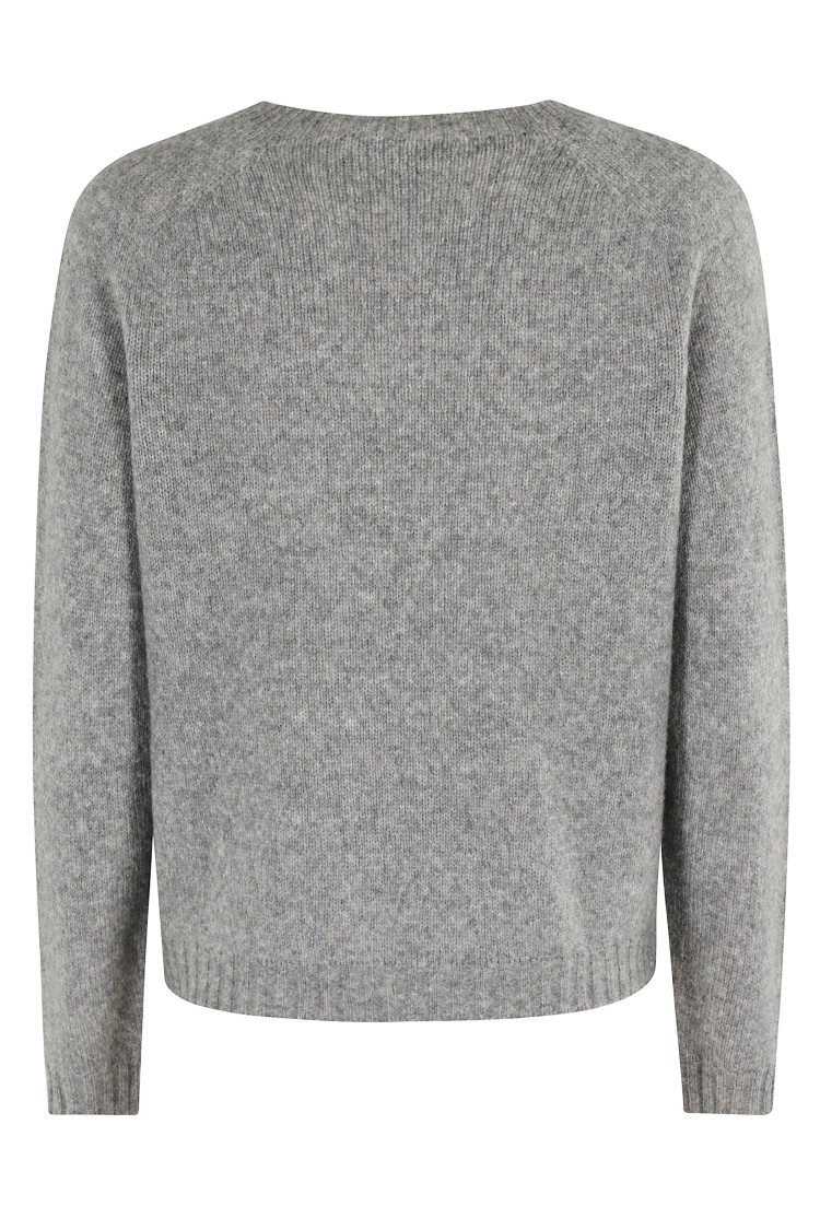 Roberto Collina Crew Neck Long-sleeved Sweater With Relaxed Fit In Gray