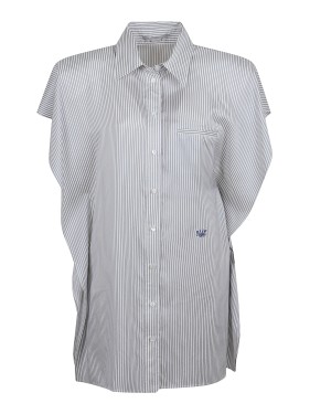オールインワン・サロペット Stella Mccartney White Silk Dress With Padded Shoulders Stella Mccartney White Silk Dress With Padded Shoulders