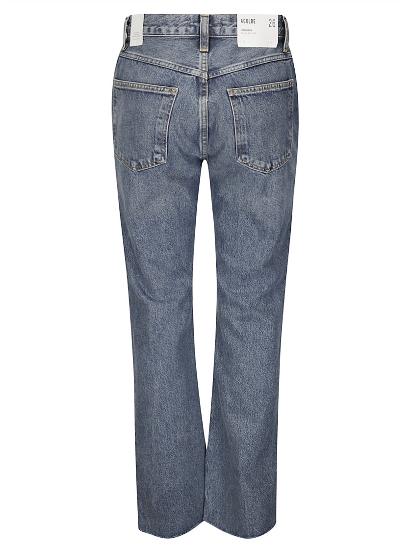 Agolde Flared Five-pocket Jeans With Zip Closure In Blue