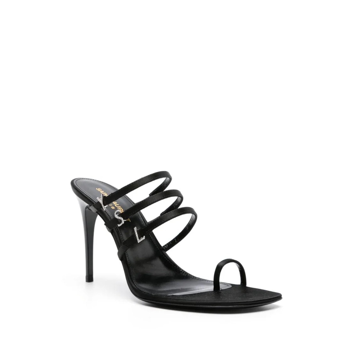 Saint Laurent Jerry 95mm Satin Mules In Black