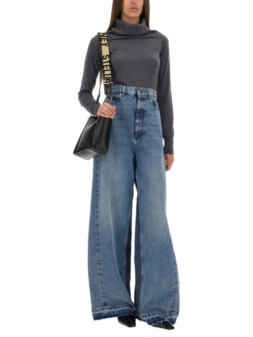 Stella Mccartney Virgin Wool Turtleneck Sweater In Gray