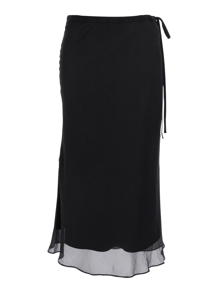 Dunst Black Skirt With Side Knot Closure
