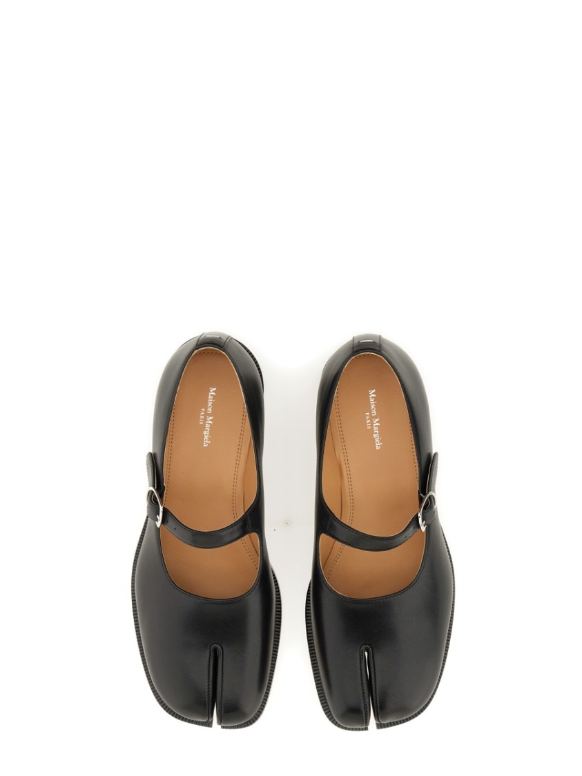 Shop Maison Margiela Mary Jane Tabi In Black
