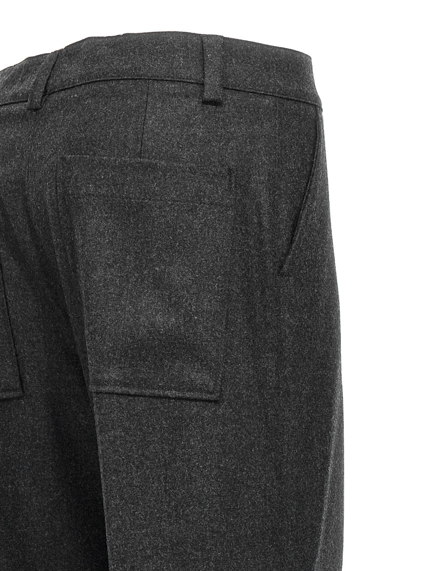 P.a.r.o.s.h . Wool And Cashmere Blend Cargo Pants In Black