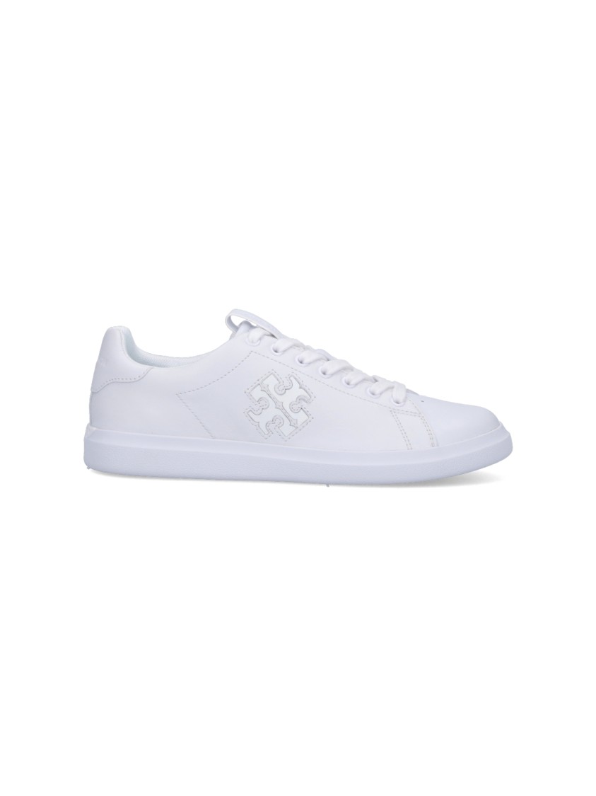 TORY BURCH TORY BURCH WHITE NAPPA 'HOWELL COURT' SNEAKERS – WHITE