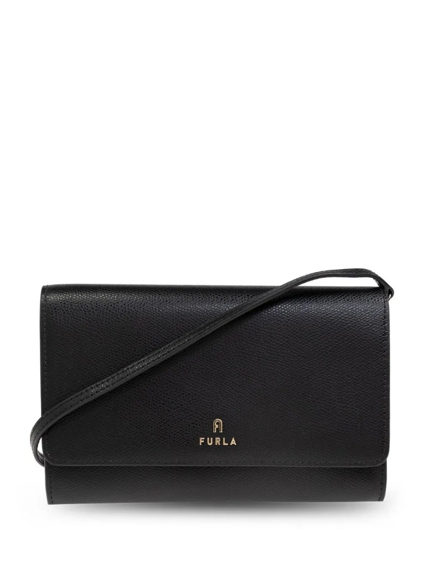 Furla Camelia Chain Wallet In Black
