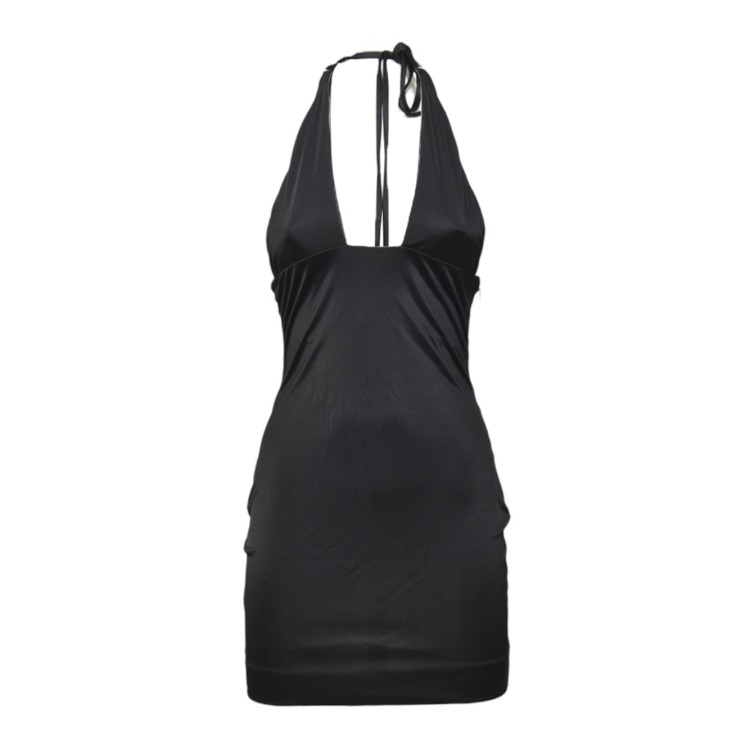 オールインワン・サロペット Dsquared2 Black Viscose Jersey Dress With Neckline Dsquared2 Black Viscose Jersey Dress With Neckline | THE LIST