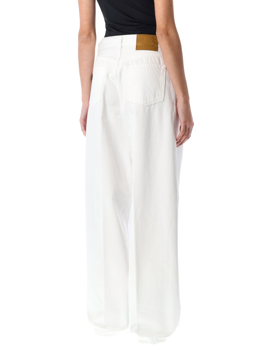 Haikure Korea High Waist Straight Leg Jeans In White