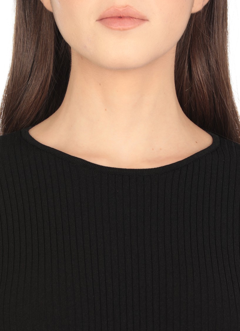 Shop Rotate Birger Christensen Rotate Knit Mini Cutout Dress In Black