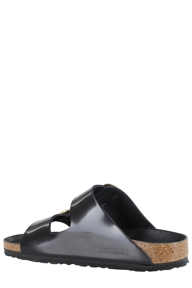 Birkenstock Arizona Big Buckle Nubuck Sandals In Black