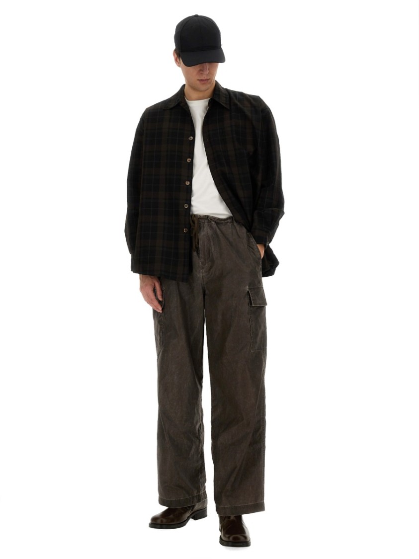 Our Legacy Borrowed Plaid Button-up Shirt In Brown