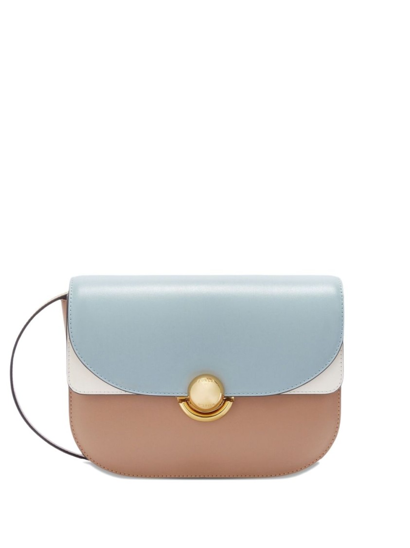 Furla Structured Shoulder Bag In Cognac Brown In Multi