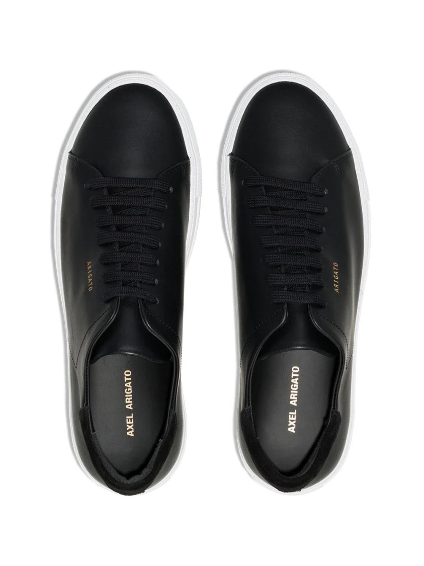Axel Arigato Clean 90 Smooth Leather Sneakers In Black