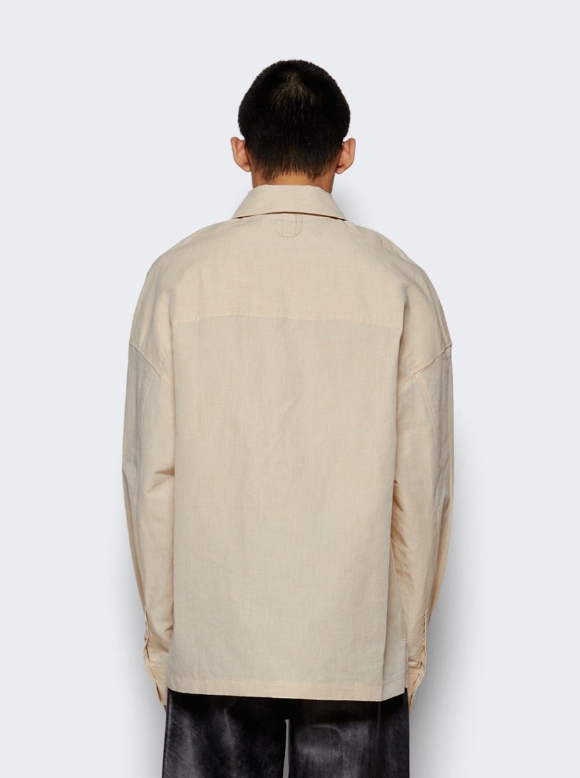 Jacquemus La Chemise Atelier Halter Off White In Neutrals