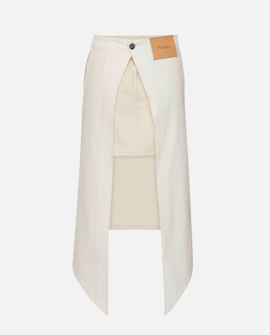Jw Anderson J. W. Anderson Layered Midi Skirt In Neutral