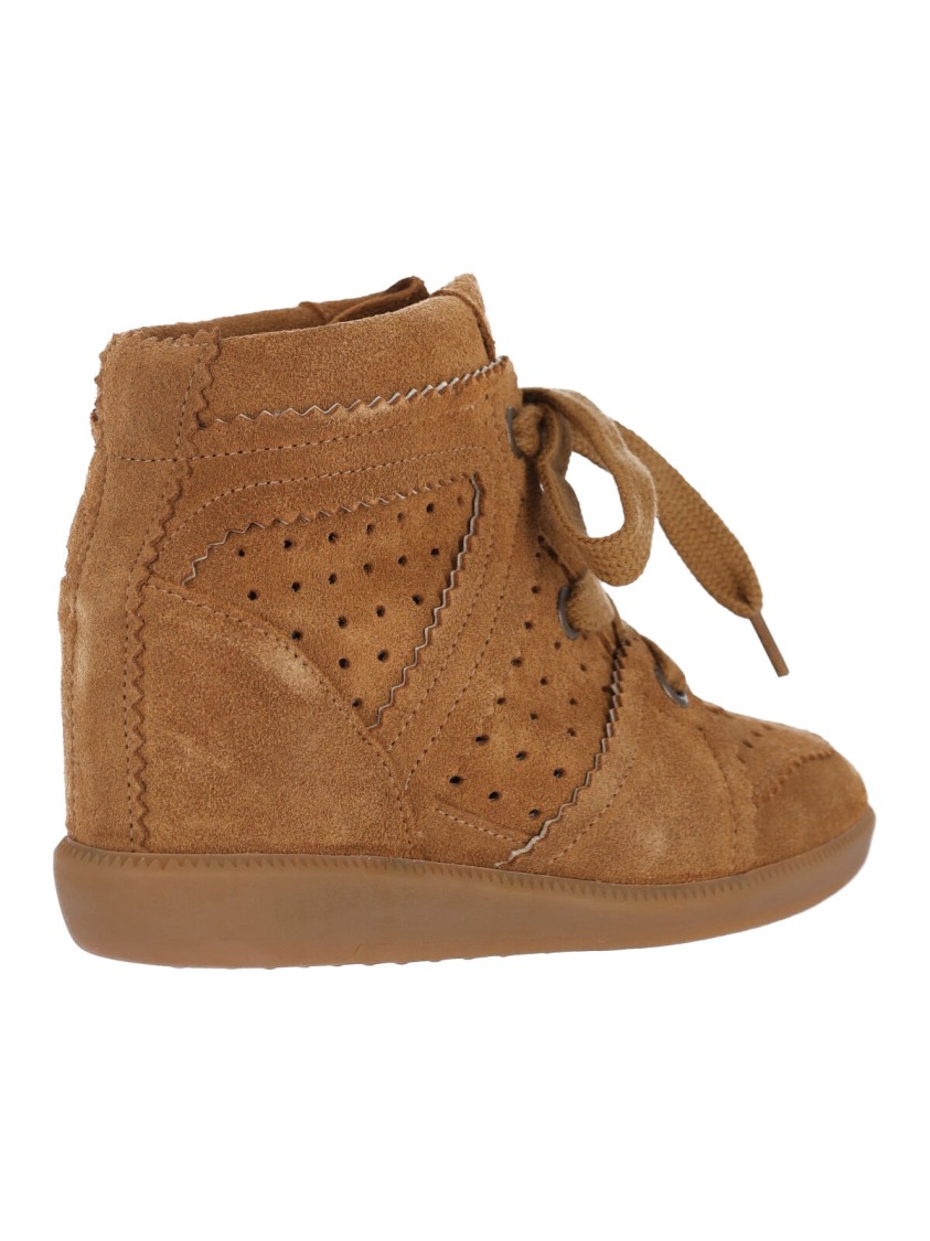 Isabel Marant "bobbie" Wedge Sneakers Brown In Brown