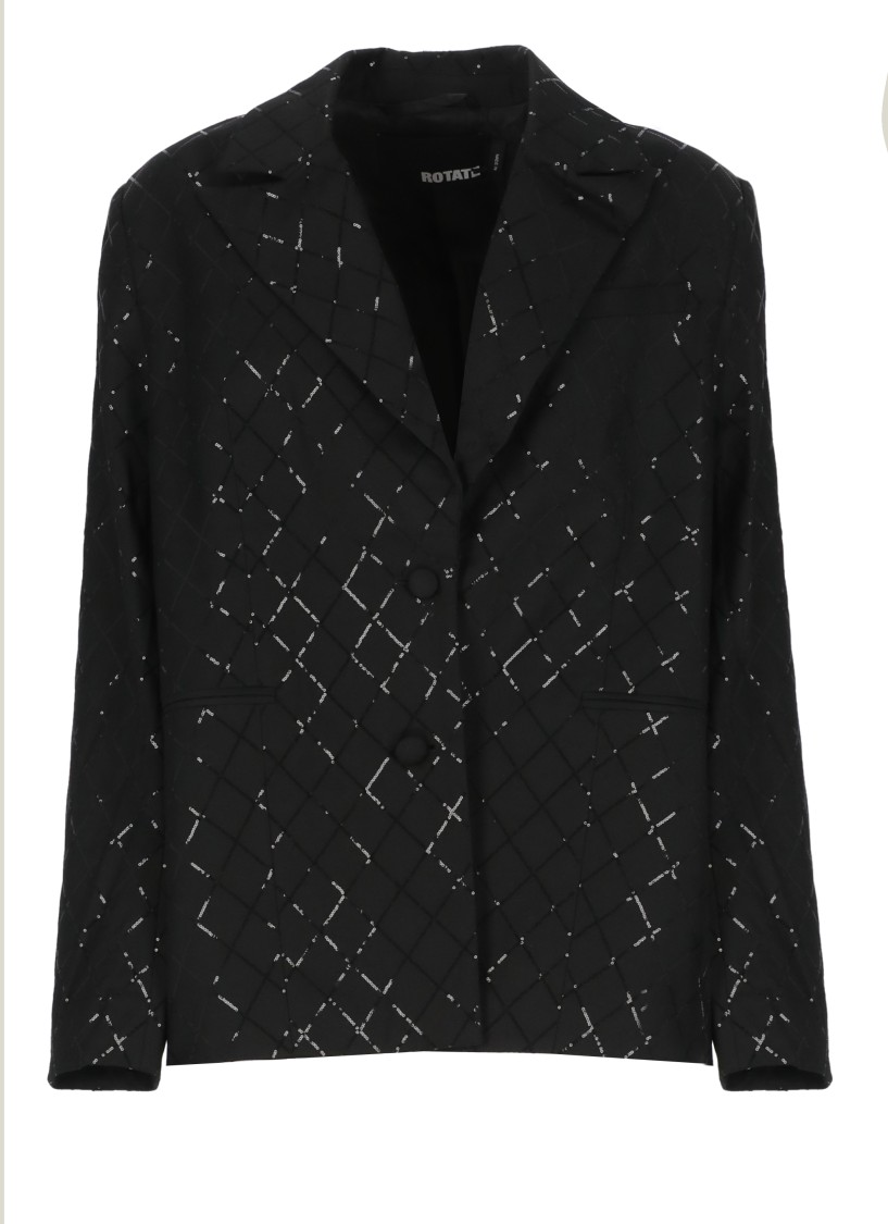 Rotate Birger Christensen Rotate Jacket With Paillettes In Black
