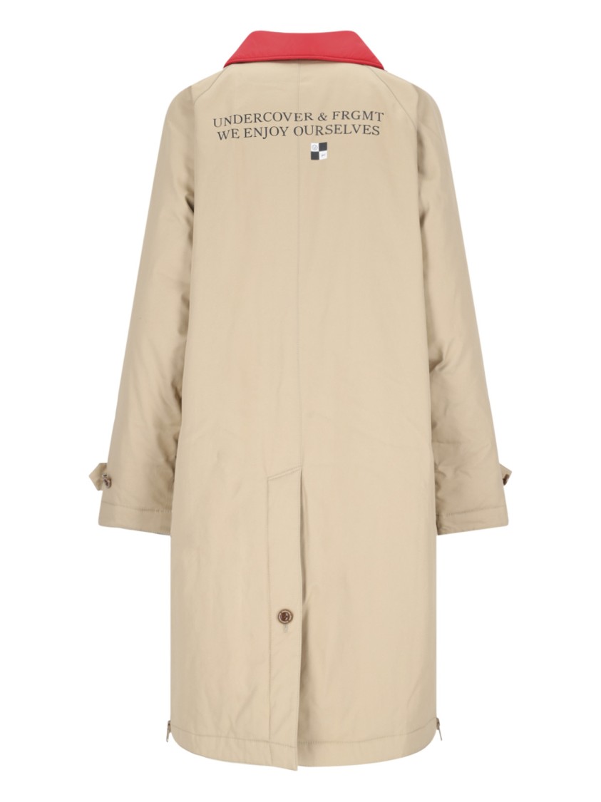 Undercover X Fragment Design Cotton Trench Coat In Red
