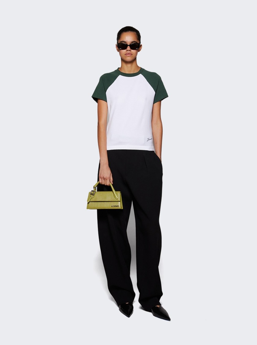 Jacquemus The Long Chiquito Handbag With Buckle Green In Green