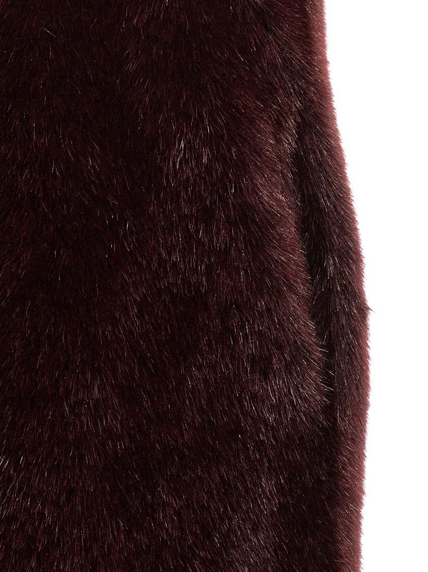 Philosophy Di Lorenzo Serafini Philosophy Extra Long Faux Fur Vest In Brown