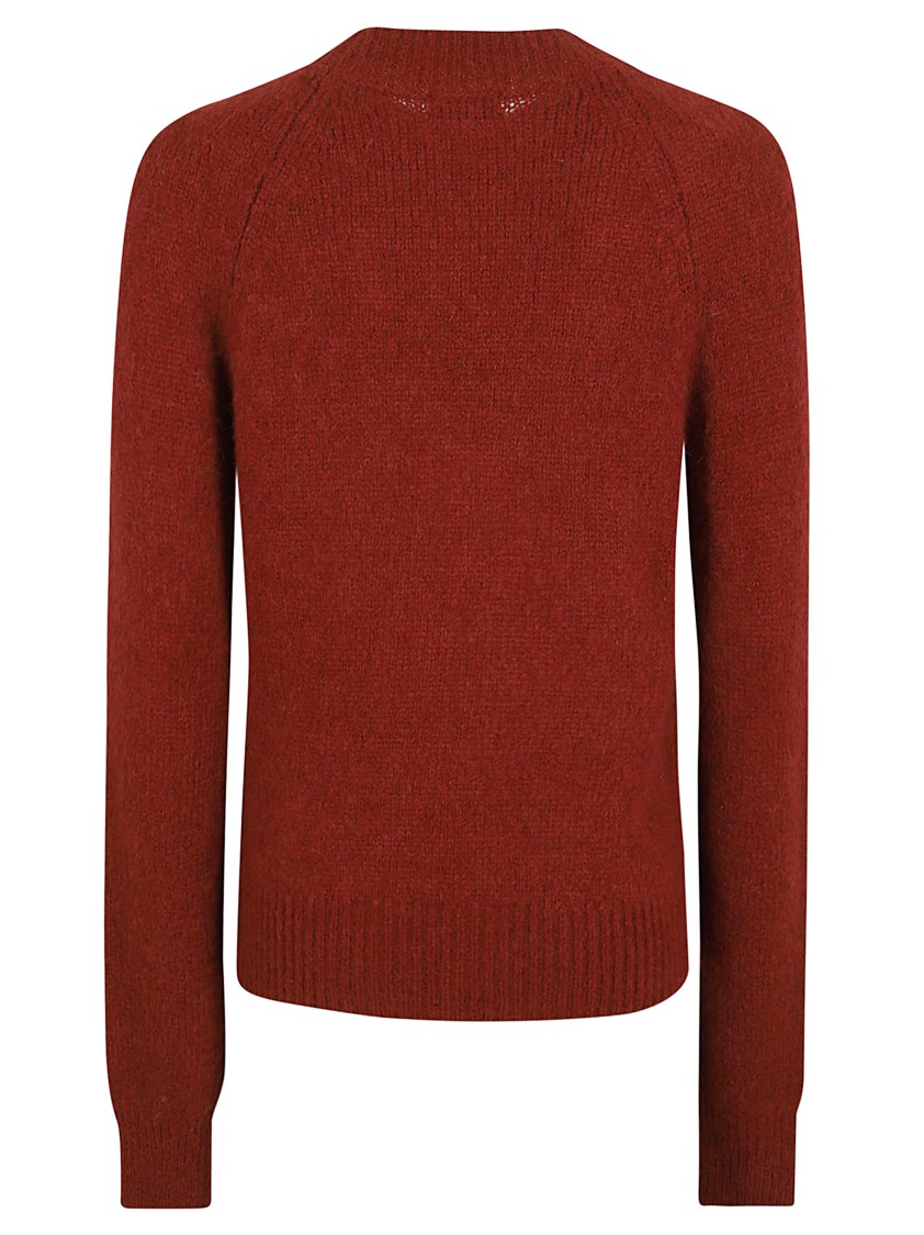 Dries Van Noten Long-sleeved Sweater In Red