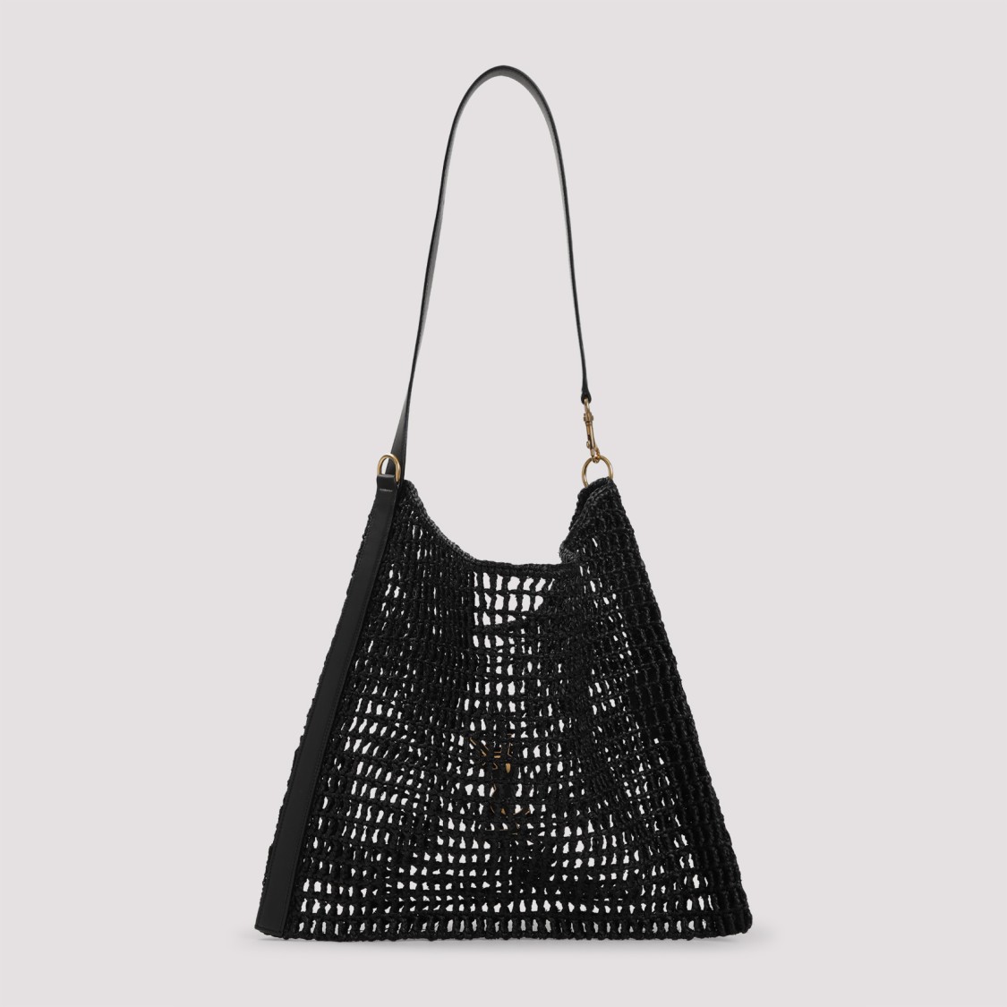 SAINT LAURENT SAINT LAURENT BLACK RAFFIA BAG