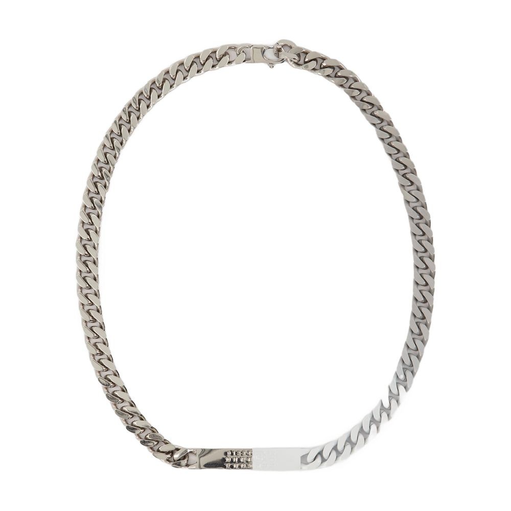 【関税&送料込み】Mm6 Maison Margiela Minimal Logo Id Tag Mm6 Maison Margiela Minimal Logo Id Tag Necklace In Silver