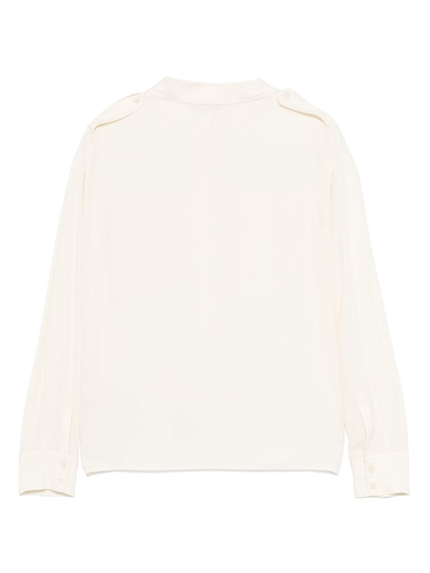 Liu •jo Liu Jo Classic Button-up White Shirt With Refined Detail In White