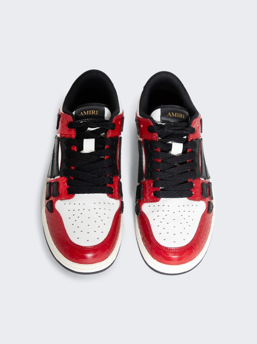 Shop Amiri Skel Top Low Sneakers Red