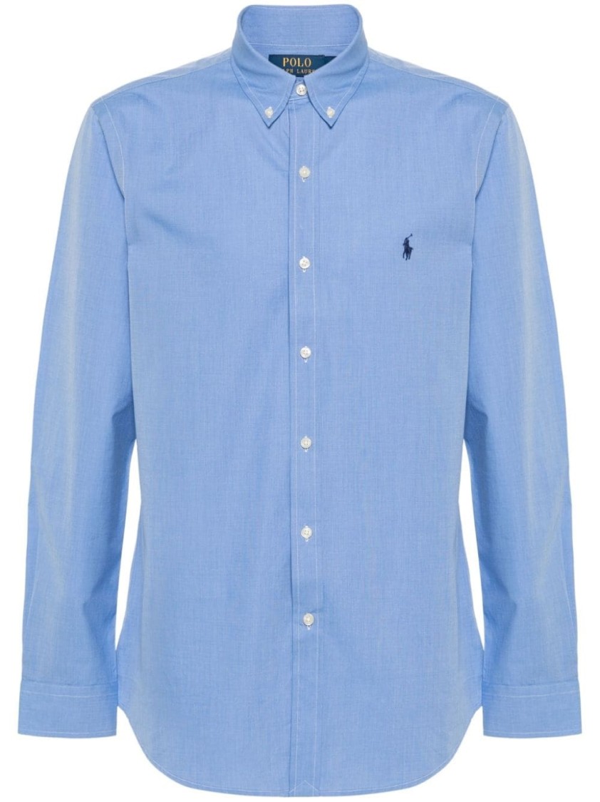 Polo Ralph Lauren Tailored Long Sleeve Sport Shirt In Blue