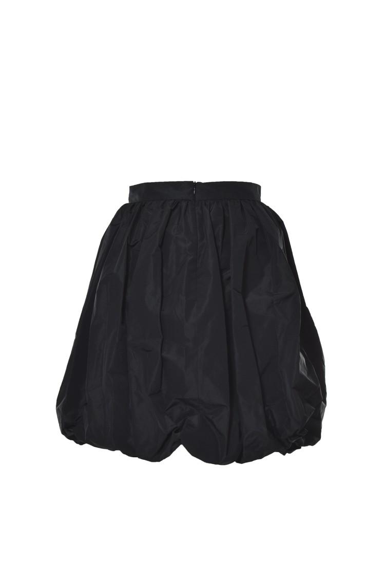 Shop Patou Black Nylon Flared Generous Skirt