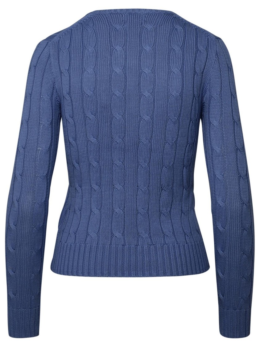 Polo Ralph Lauren Lavender Cotton Sweater In Blue