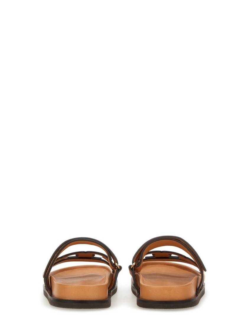 Tory Burch Ines Sport Leather Slide Sandals