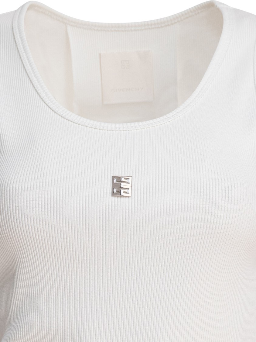 Givenchy Ribbed Tank Top In White
