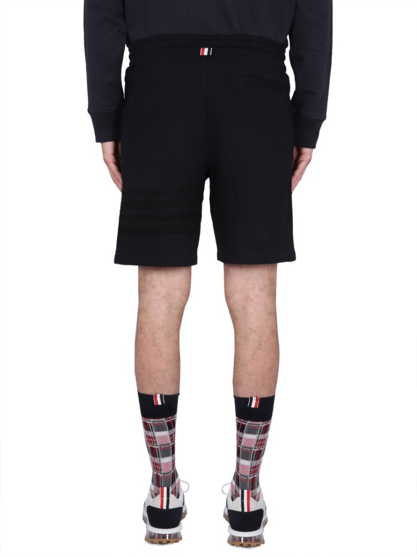 Shop Thom Browne Sweatshirt Bermuda In Blue
