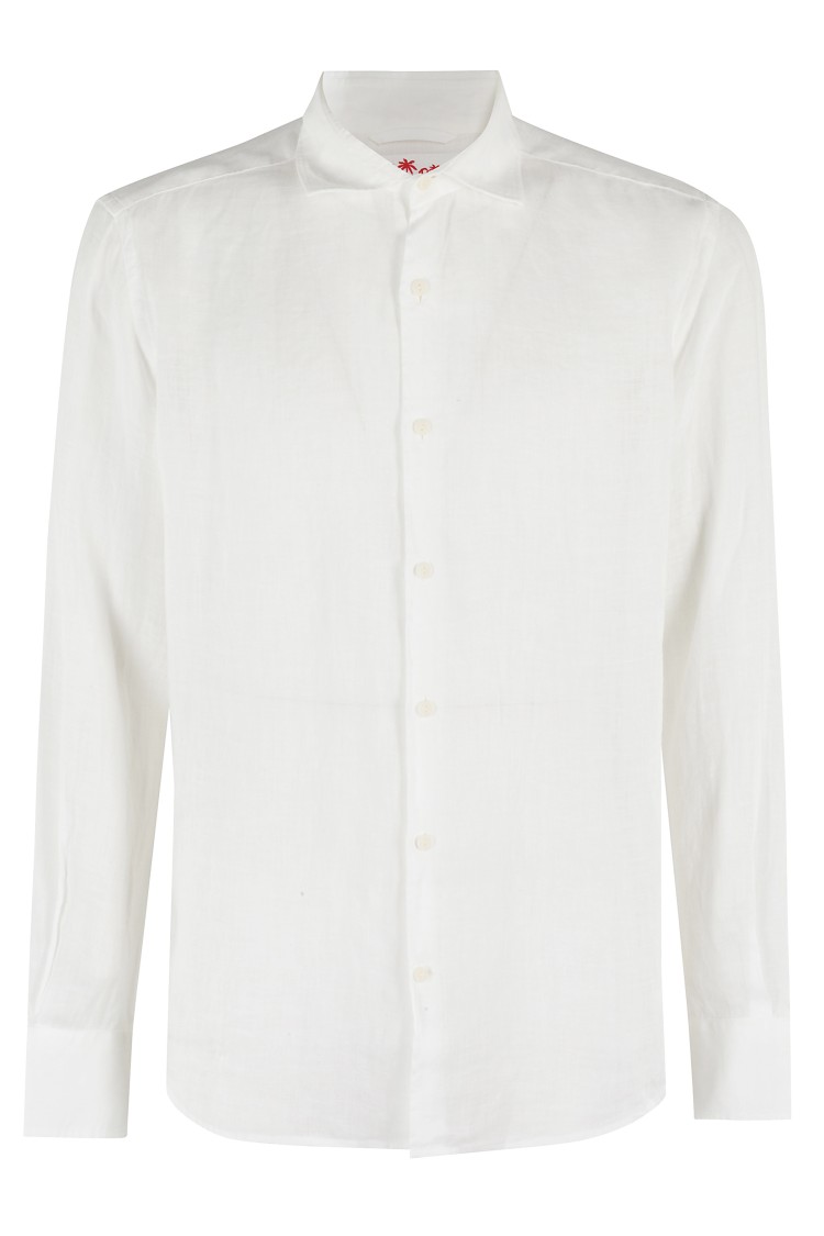 MC2 SAINT BARTH MC2 SAINT BARTH LONG-SLEEVE LINEN SHIRT WITH CLASSIC COLLAR