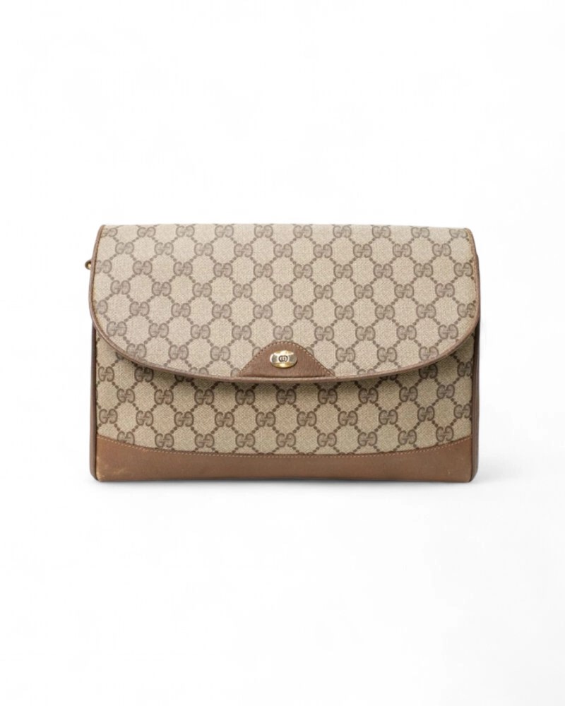 Gucci Shoulder Bag Ophidia Vintage Large Gg Supreme Brown