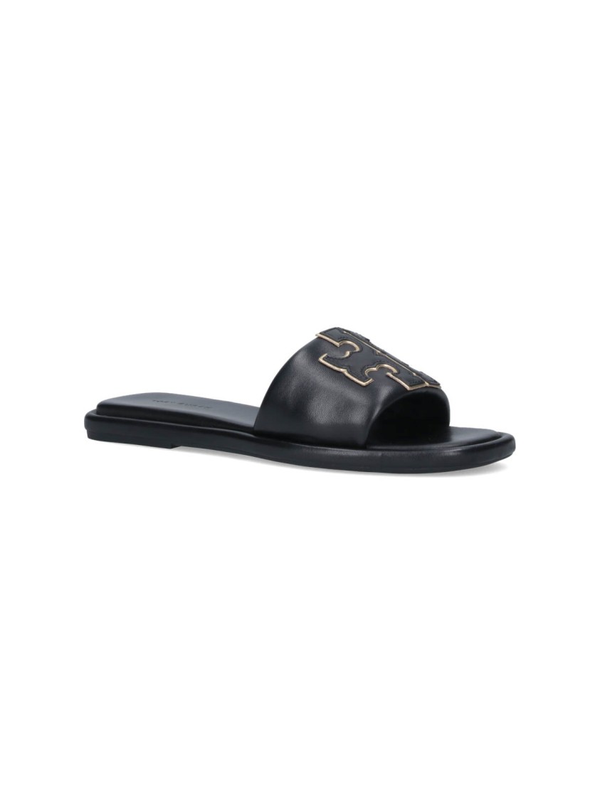Tory Burch Tt Band Slide In Black