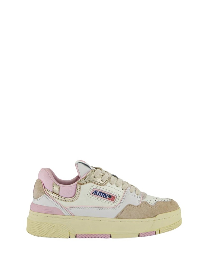 Autry Clc Low Retro-inspired Sneakers With Sole In Neutrals
