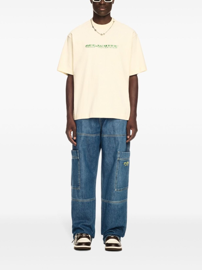 Off-white Irregular Straight-leg Cargo Jeans