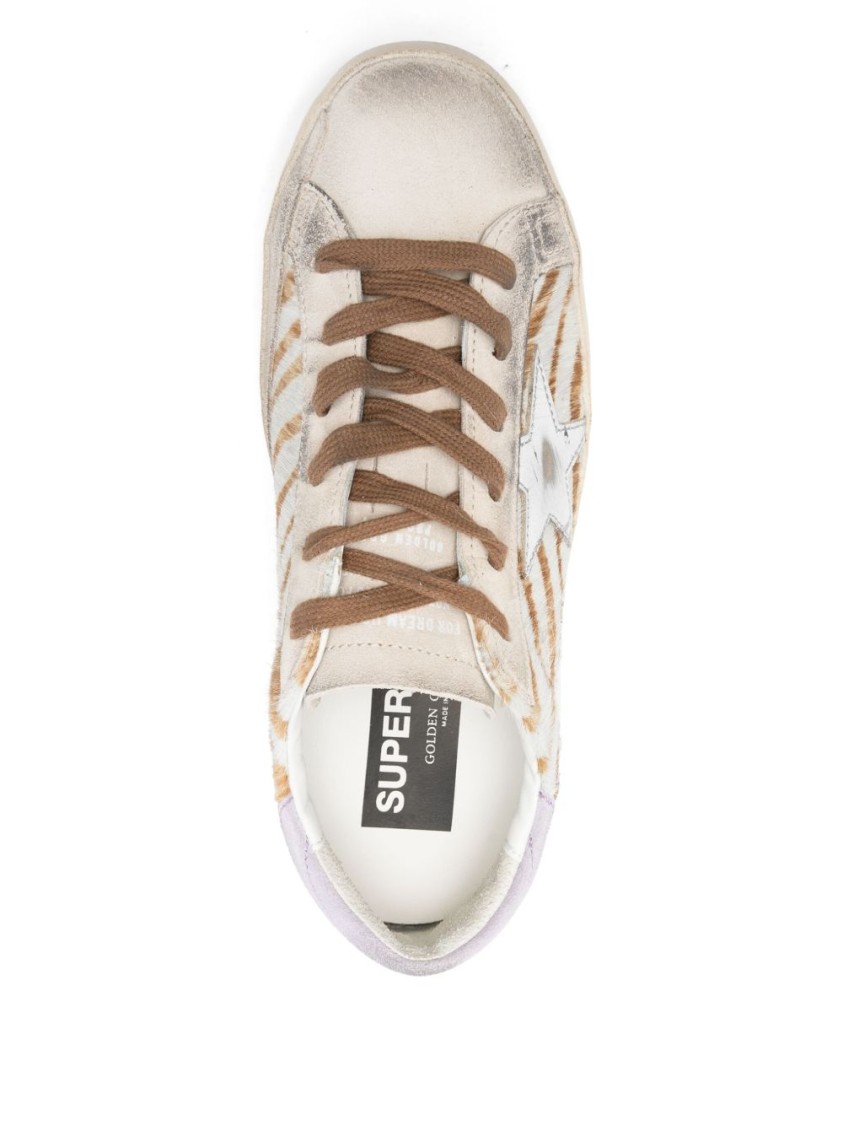 スニーカー Golden  Super-Star Zebra Horsy Upper Suede Toe golden-goose-super-star-zebra-
