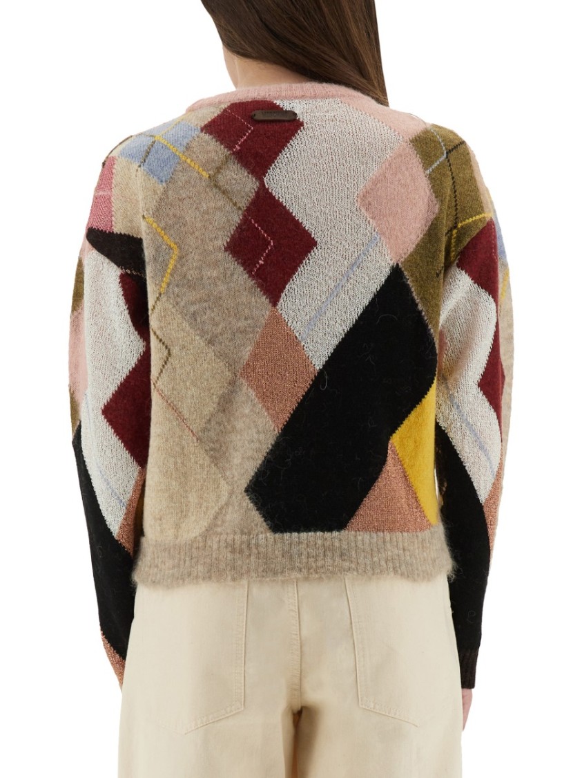 Moschino Knitwear Crew Neck Long Sleeves Soft Texture In Multi