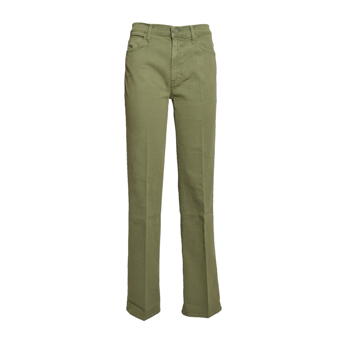 Mother The Kick It Jeans In Olive Green Denim