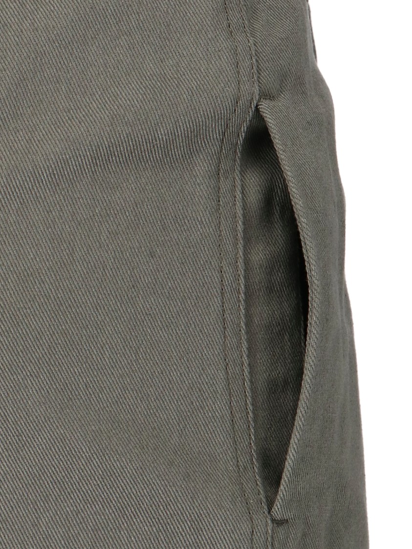 Sa Su Phi Cotton Skirt With Adjustable Waist And Front Slit In Gray
