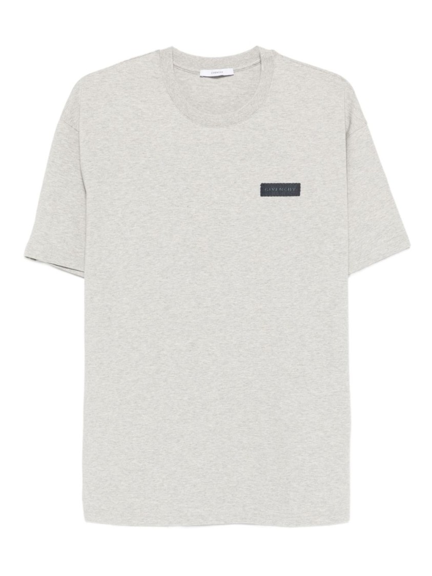 Givenchy Grey T-shirt With Subtle Logo Patch In Gray